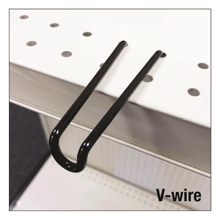 Homepage 6 x 6 x 4 in. Retail First Wood Grain V-Wire Metal Hook, Black HO3306483